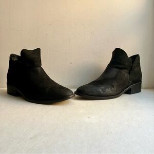 Eileen Fischer Boots S-9.5 Black Suede Ankle Booties